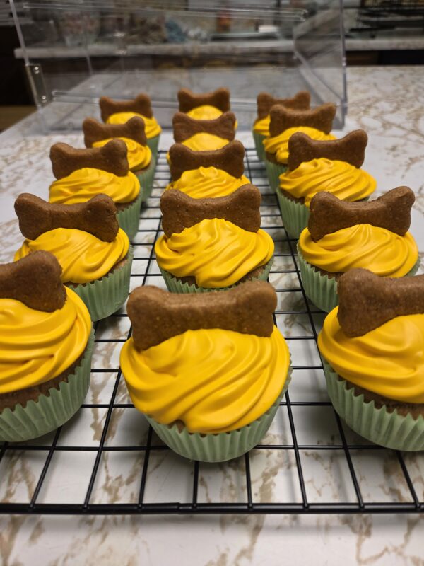 Pupcakes with dog friendly icing